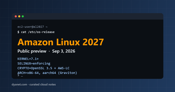 Amazon Linux 2027 enters public preview: kernel 7.1, SELinux enforcing, AWS-LC crypto